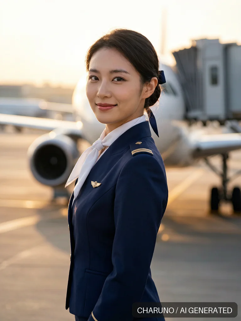 亚洲空乘 · 图库,第 6 张生成图片