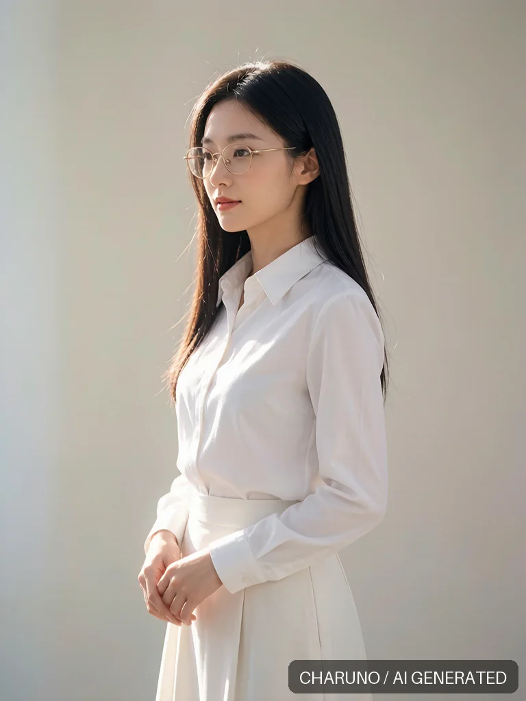 知性书卷女教师 · 图库，第 6 张生成图片