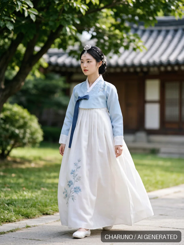 韩服佳人 · 图库,第 4 张生成图片