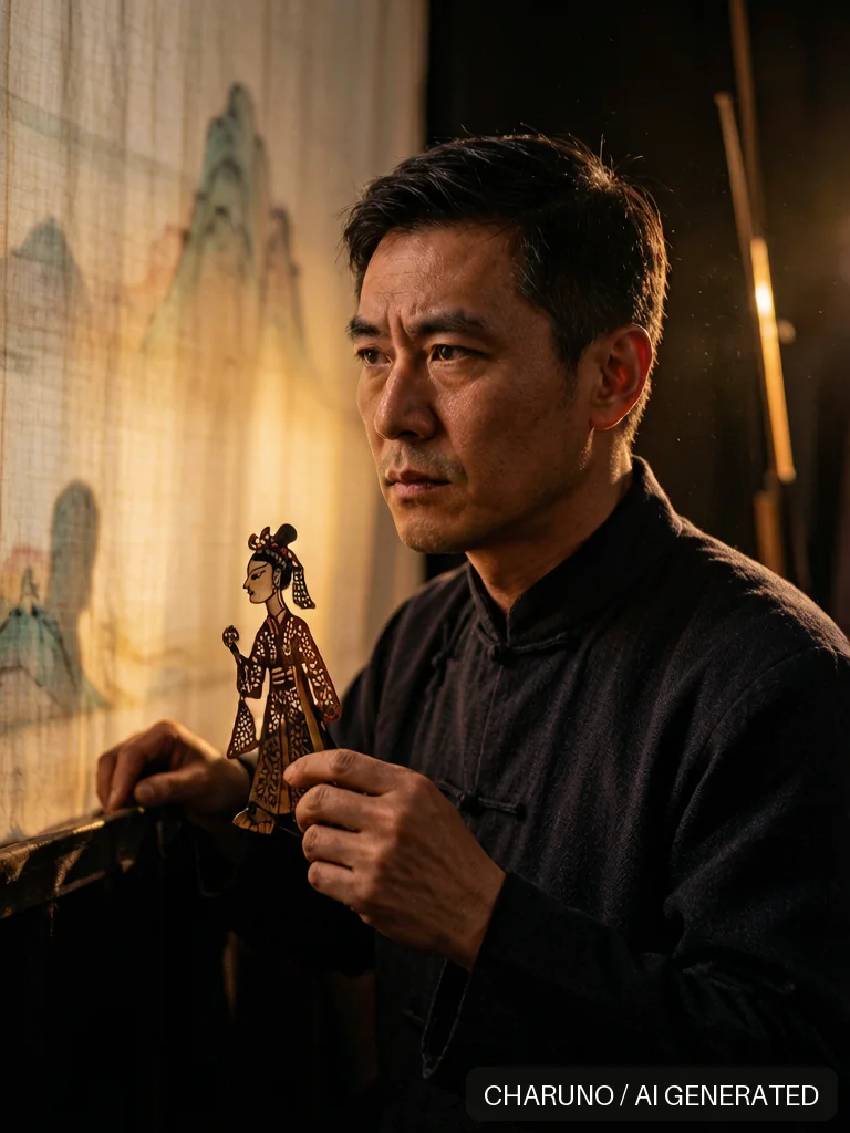 皮影戏艺人 · 图库,第 7 张生成图片