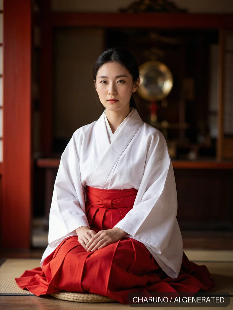 日式巫女 · 图库，第 3 张生成图片
