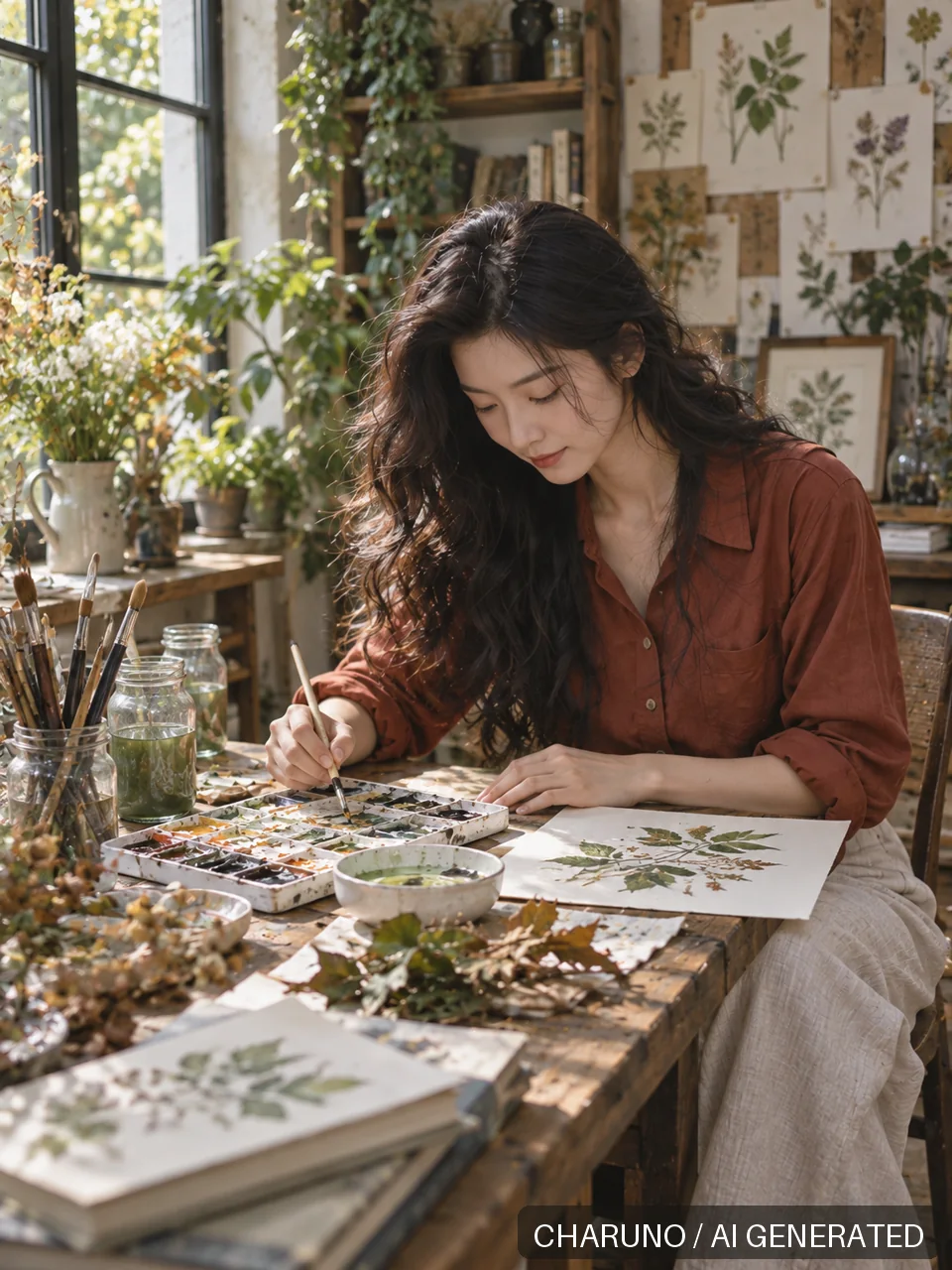 多场景新写真·植物插画师采风，第 5 张生成图片