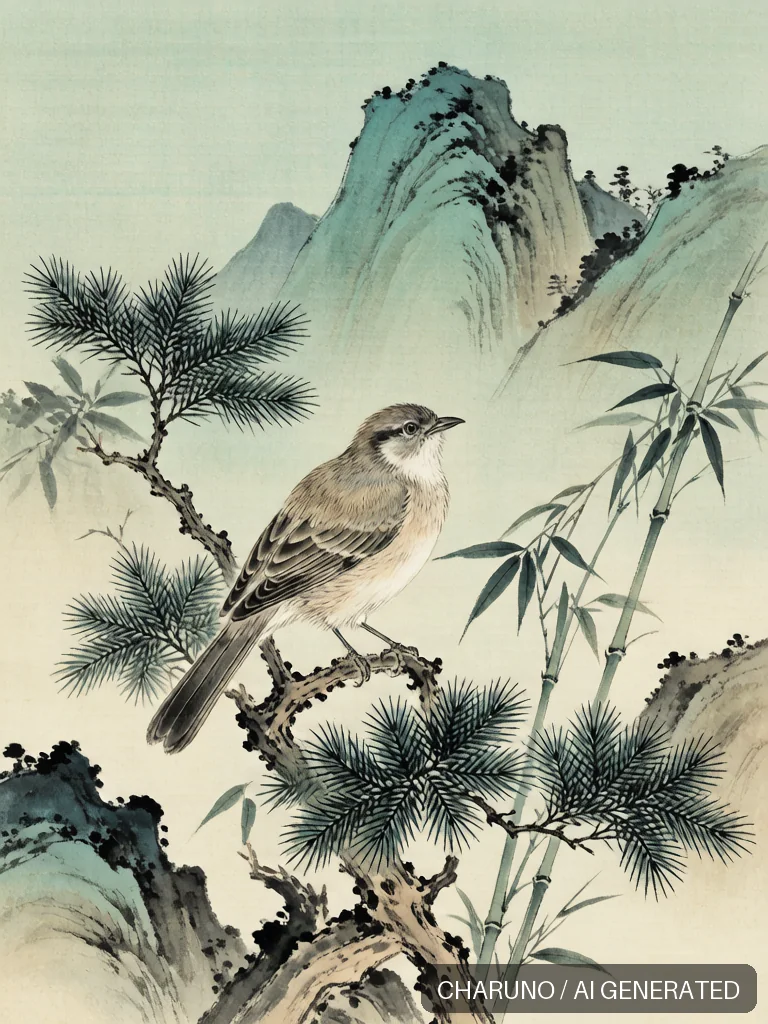 工笔花鸟 · 图库，第 4 张生成图片