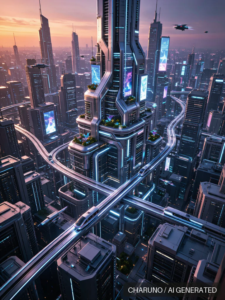 未来科幻都市 · 图库,第 4 张生成图片