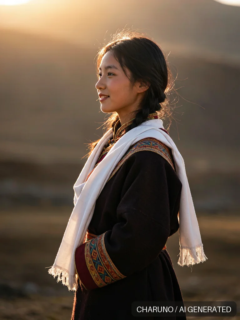 藏族少女 · 图库,第 6 张生成图片