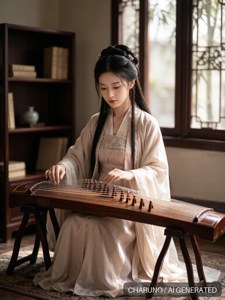 古筝演奏家 · 图库，第 8 张生成图片