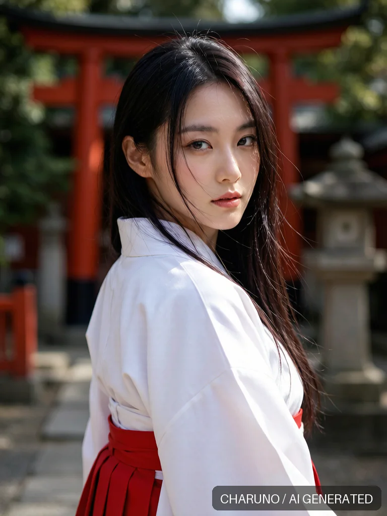 日式巫女 · 图库，第 7 张生成图片