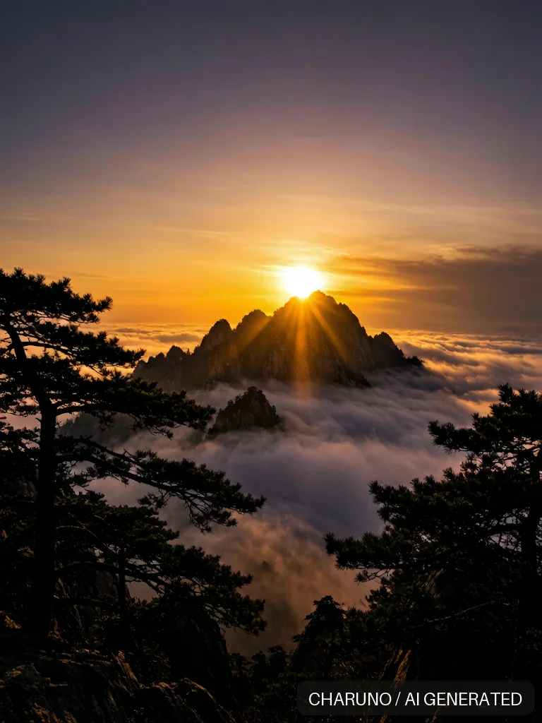 泰山日出 · 图库,第 4 张生成图片