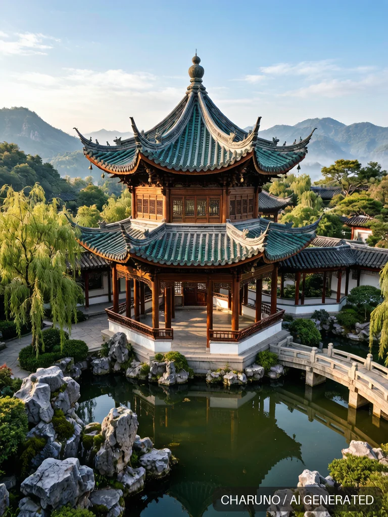 园林亭台 · 图库，第 3 张生成图片