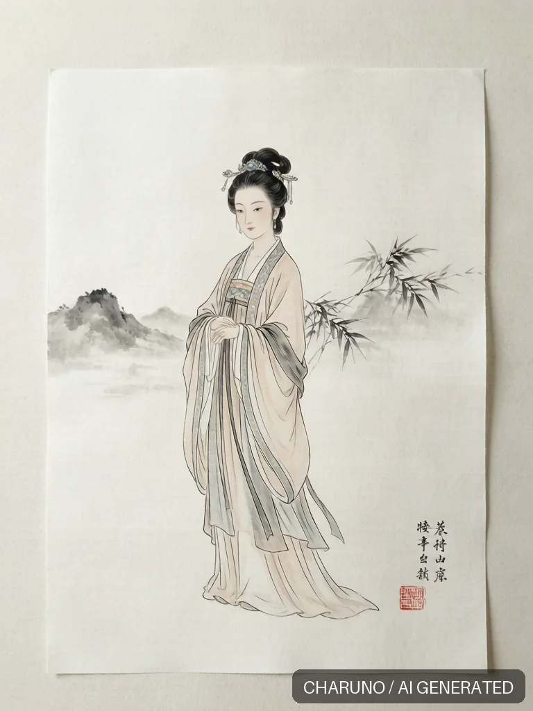 工笔仕女 · 图库，第 4 张生成图片