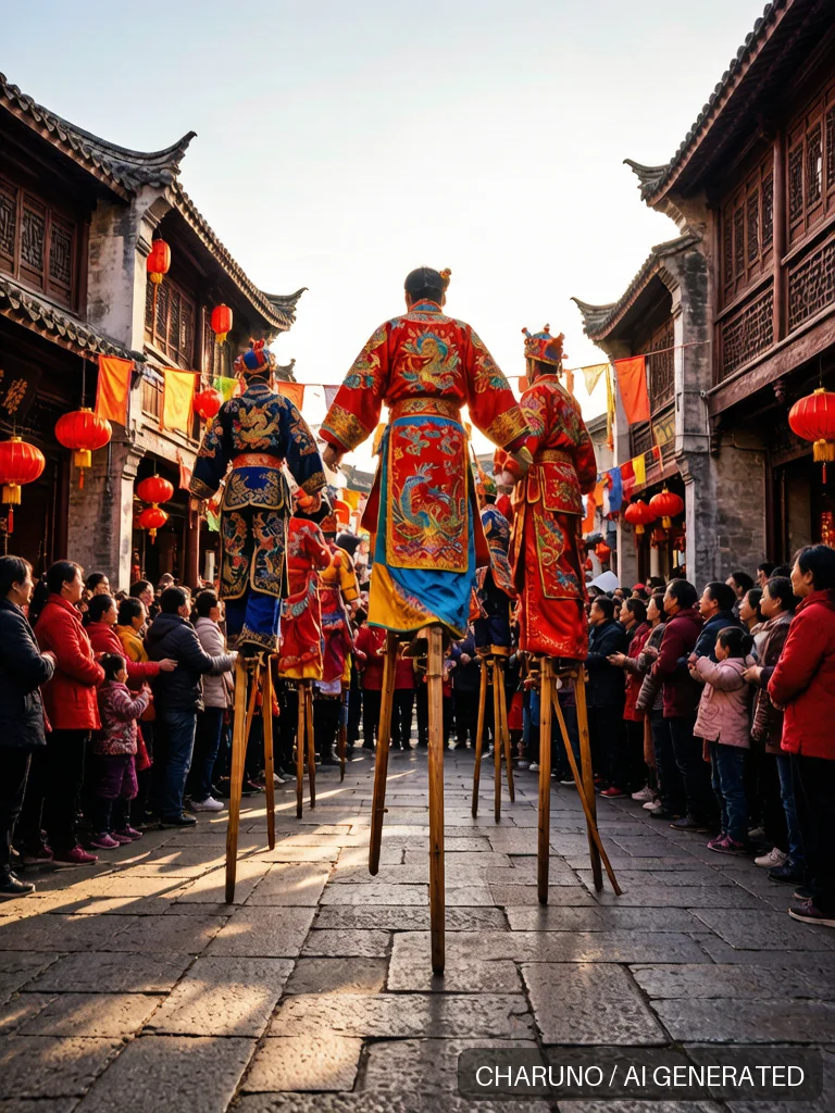 踩高跷 · 图库，第 8 张生成图片