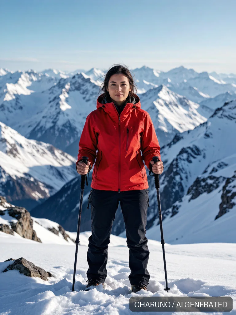 女登山家 · 图库，第 1 张生成图片