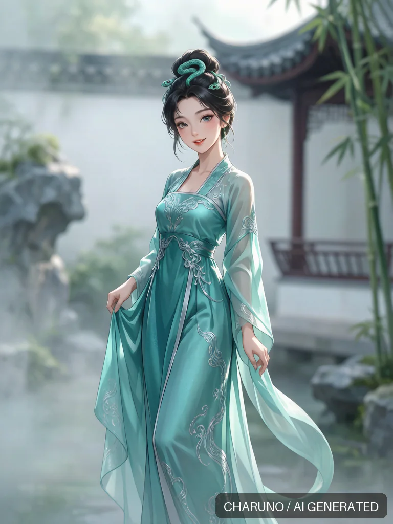 青蛇侍女 · 图库，第 8 张生成图片