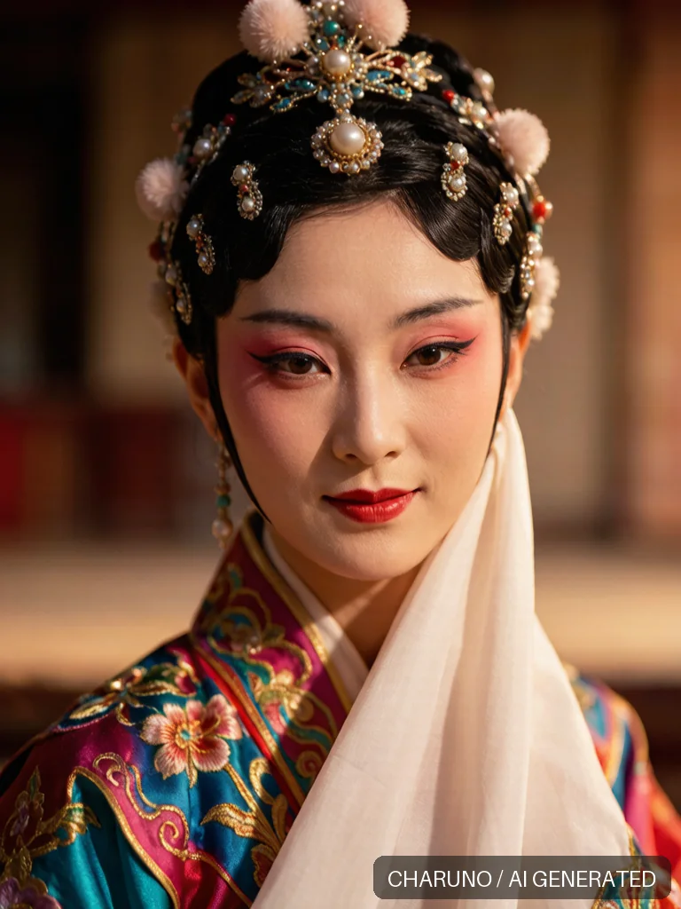 黄梅戏女伶 · 图库，第 3 张生成图片