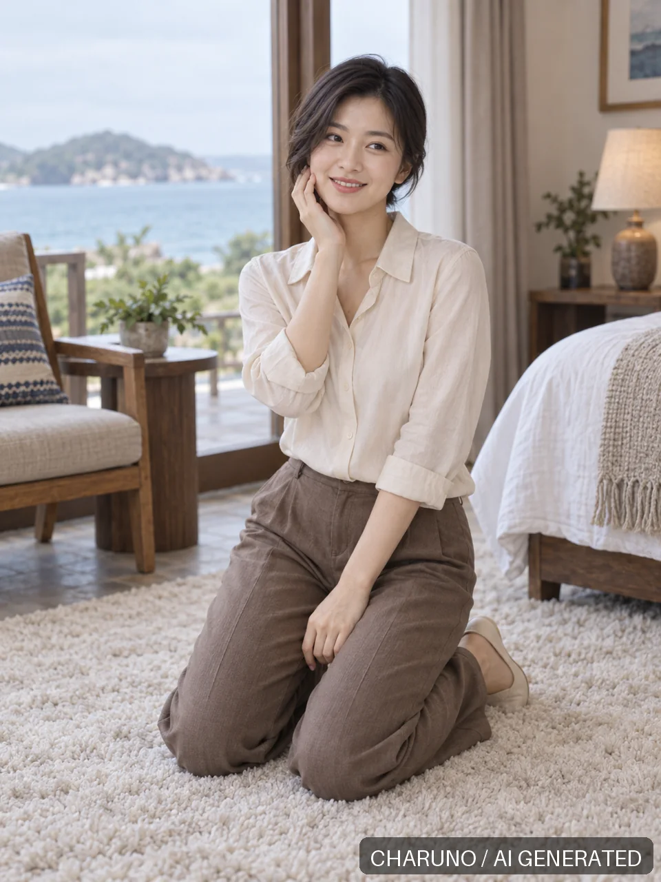 倪悦·动作参考八种生活写真，第 4 张生成图片