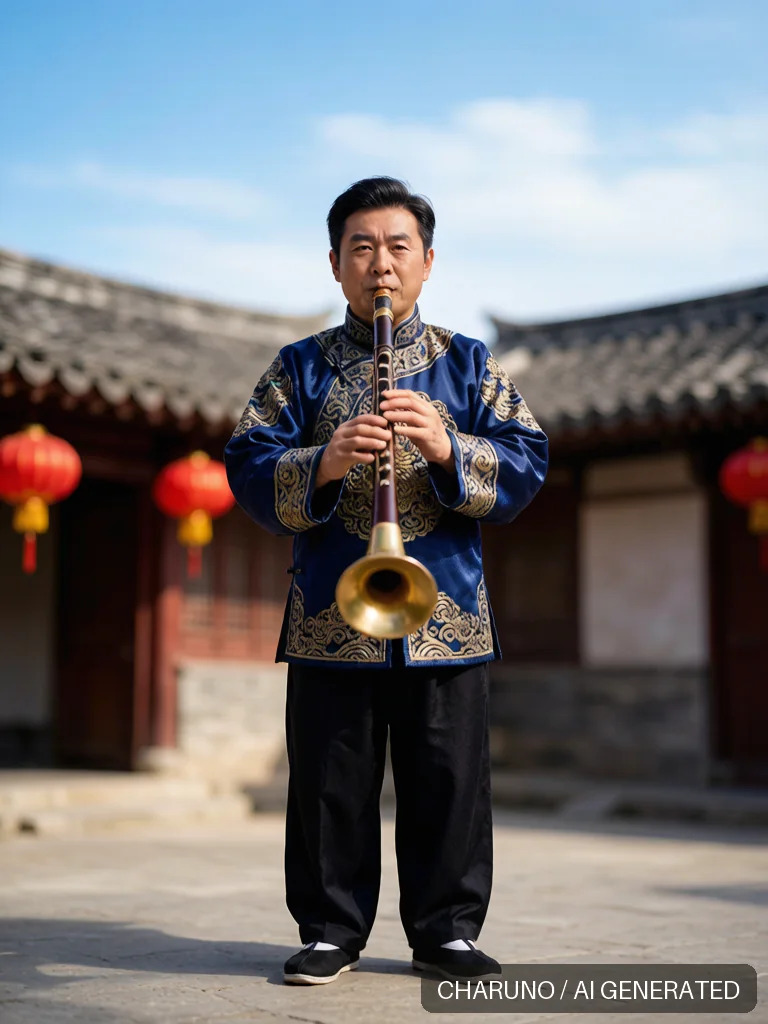 唢呐乐师 · 图库，第 8 张生成图片