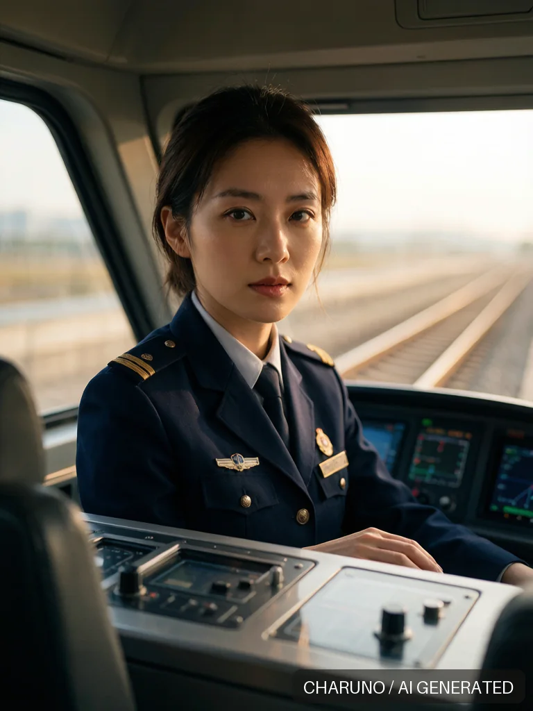 女高铁司机 · 图库，第 3 张生成图片