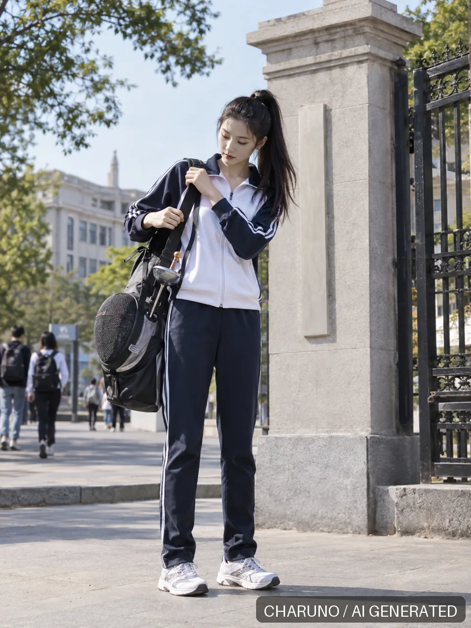 多场景新写真·成人大学击剑社，第 1 张生成图片