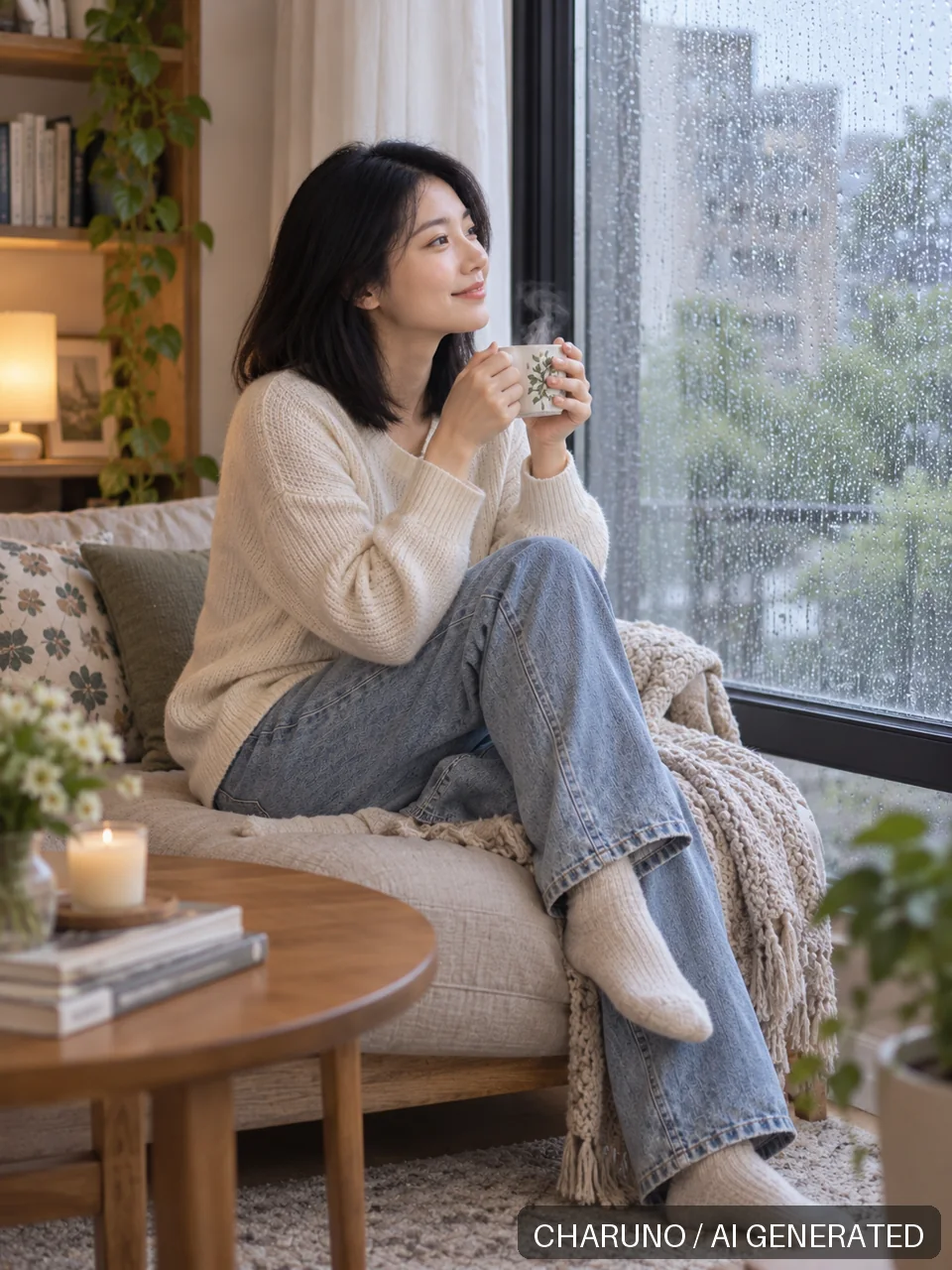 多彩日常·雨天针织，第 3 张生成图片