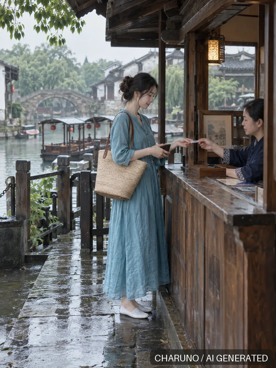 多场景新写真·水乡慢旅行，第 1 张生成图片