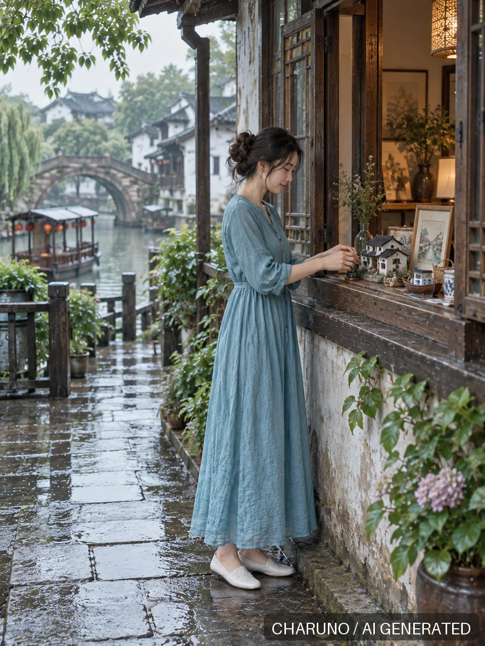 多场景新写真·水乡慢旅行，第 8 张生成图片