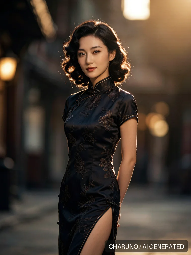 民国旗袍女郎 · 图库，第 6 张生成图片