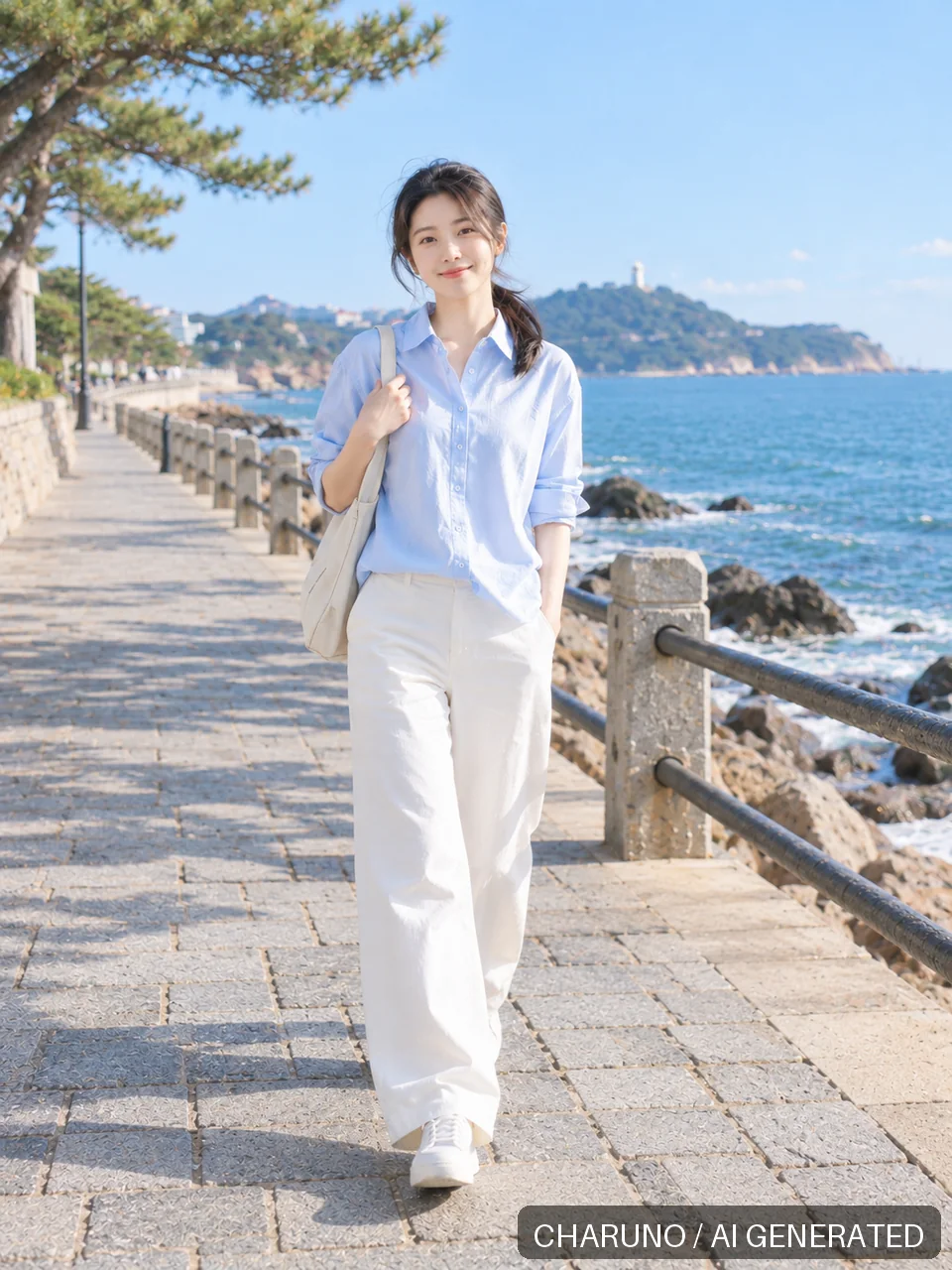 青春靓丽·海风漫步，第 2 张生成图片