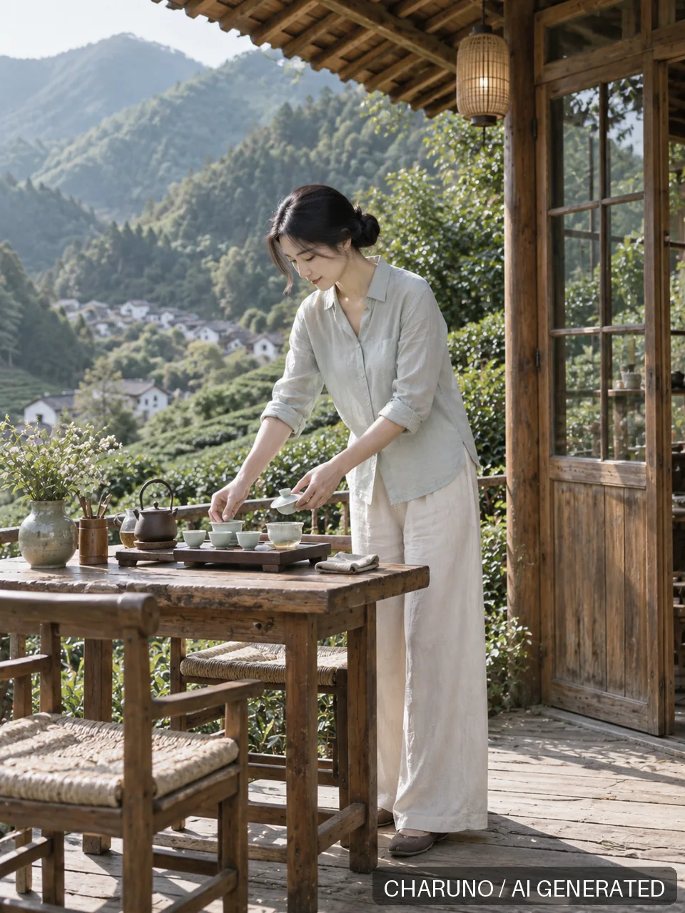 多彩日常·茶园慢时光，第 5 张生成图片