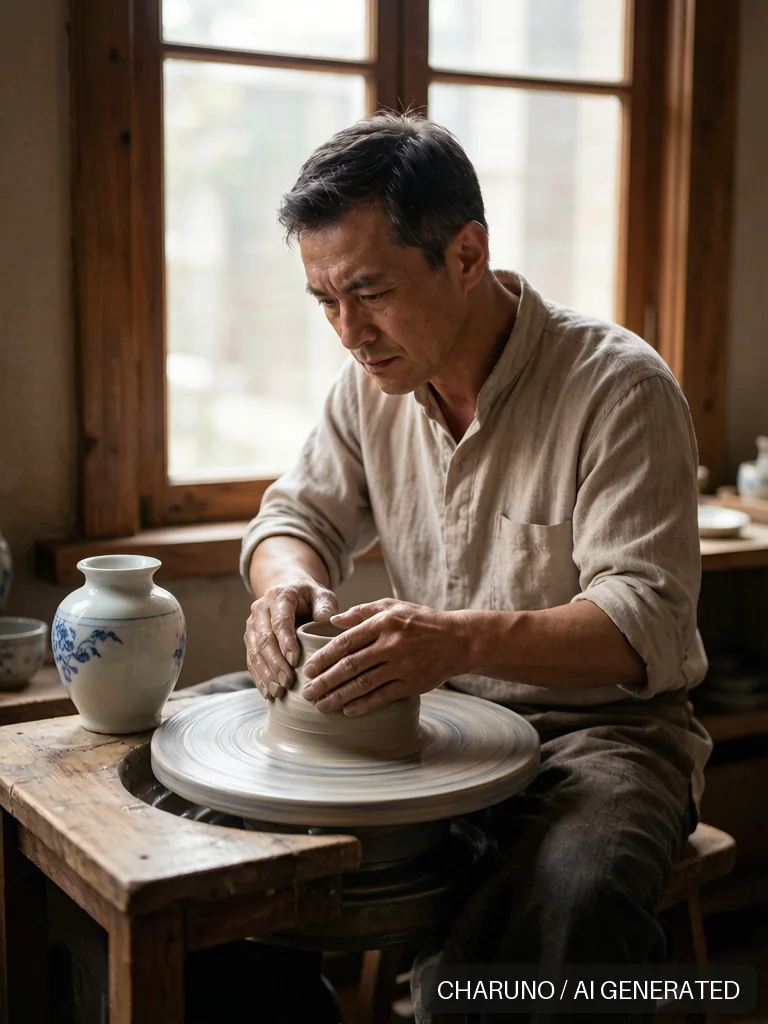 陶瓷匠人 · 图库，第 3 张生成图片