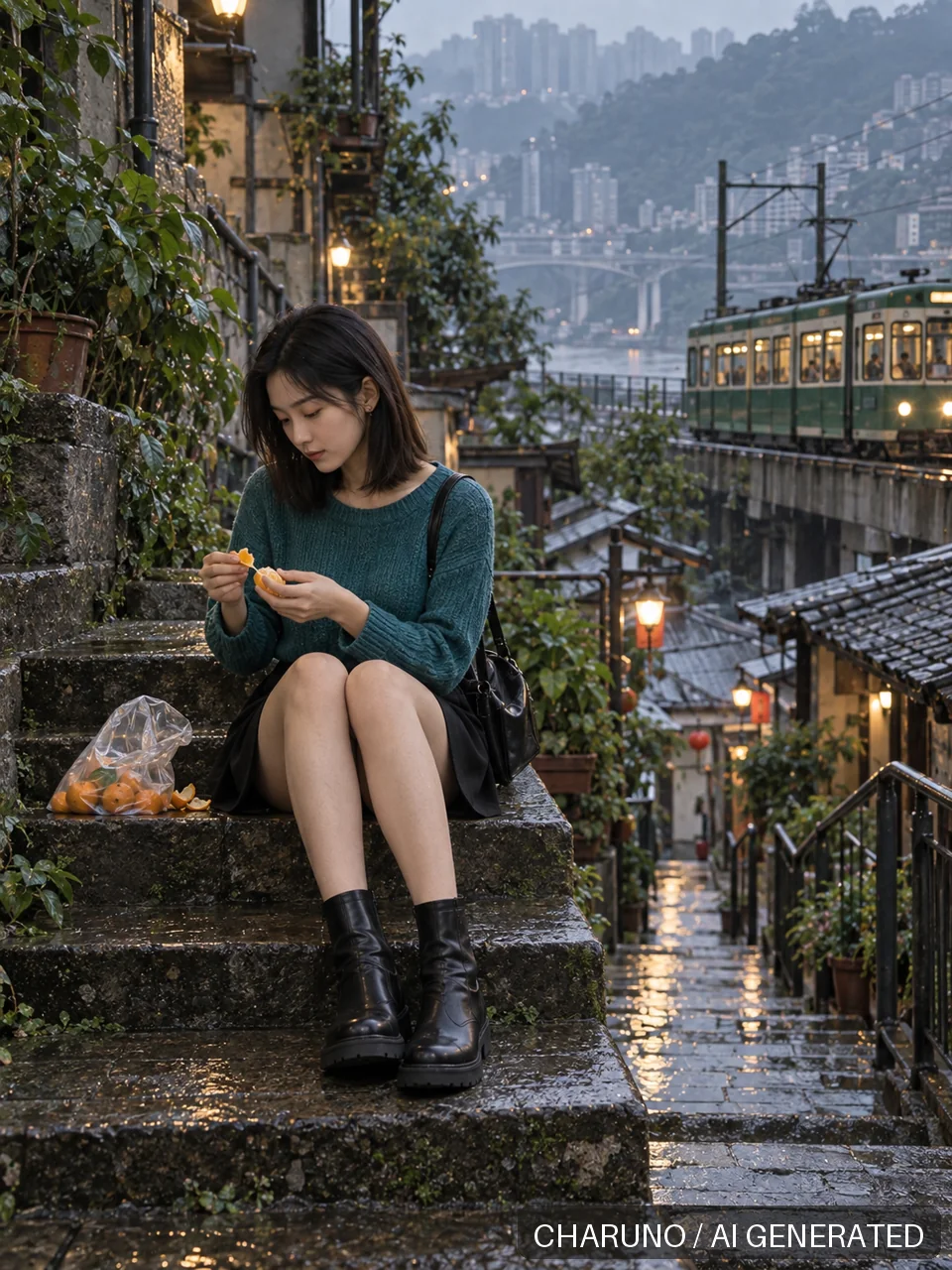 多场景新写真·山城电车旅行，第 3 张生成图片