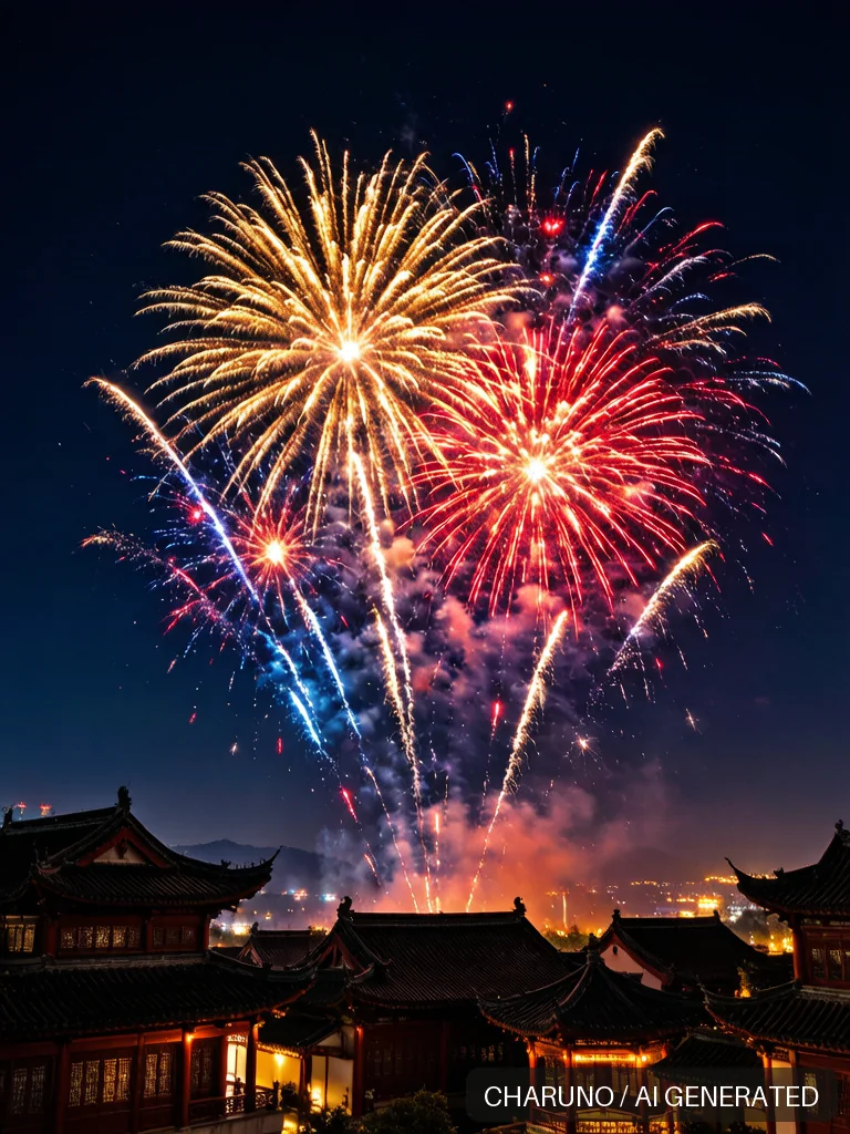 烟花绽放 · 图库，第 4 张生成图片