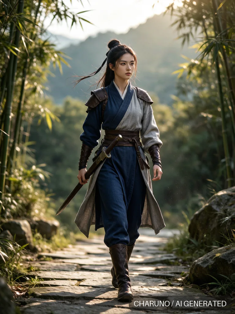 峨眉女侠客 · 图库，第 4 张生成图片