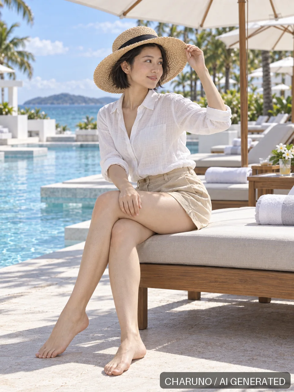 纪薇·海岛泳池休假，第 2 张生成图片