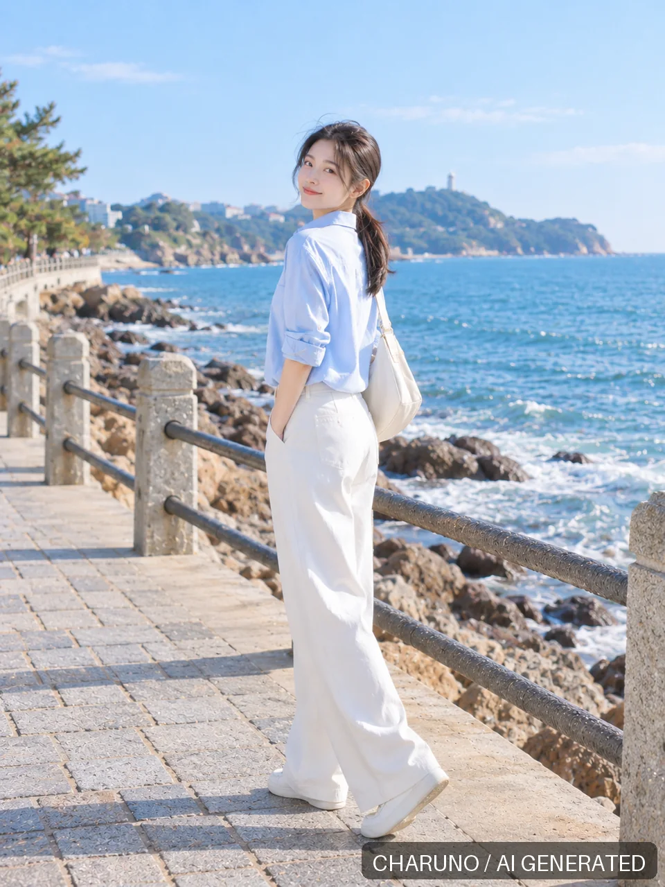 青春靓丽·海风漫步，第 3 张生成图片