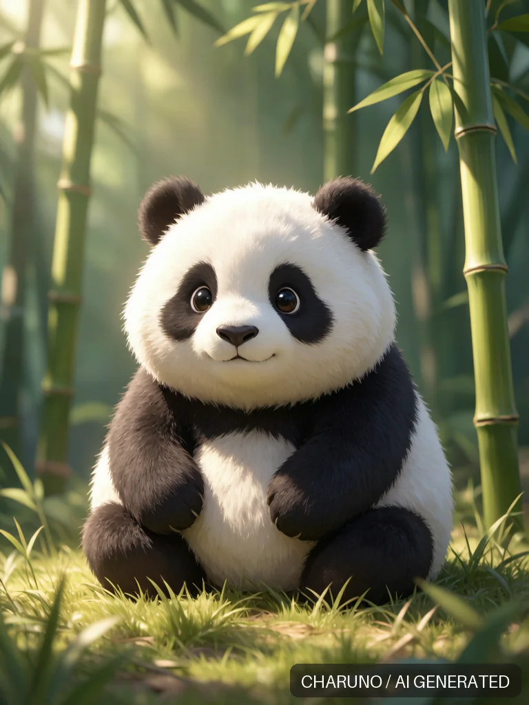 憨态熊猫 · 图库,第 8 张生成图片