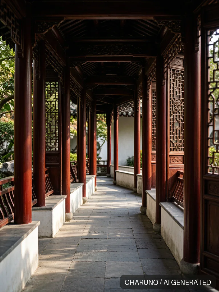 园林回廊 · 图库,第 5 张生成图片