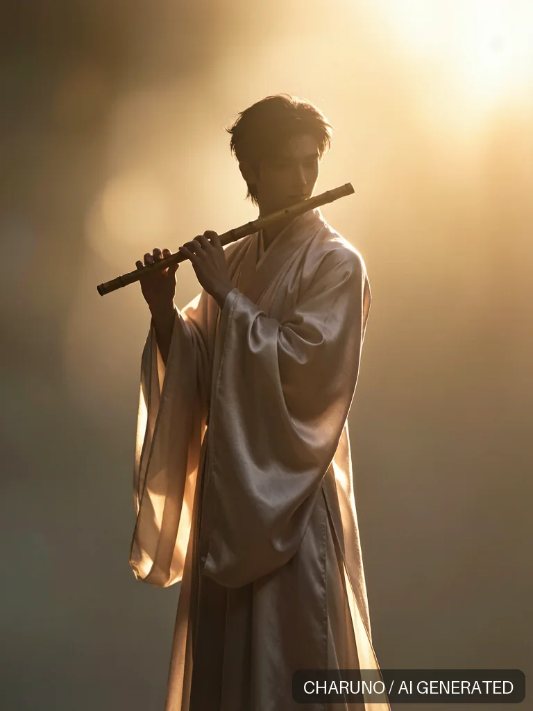 笛子乐师 · 图库，第 6 张生成图片