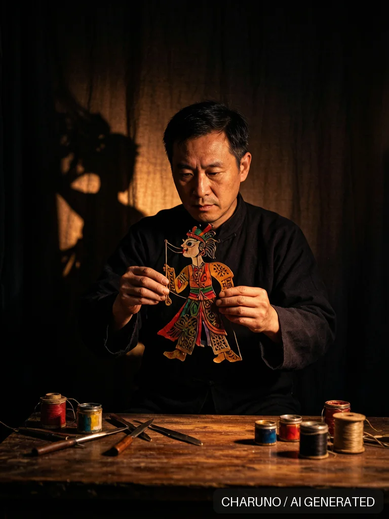 皮影戏艺人 · 图库,第 2 张生成图片