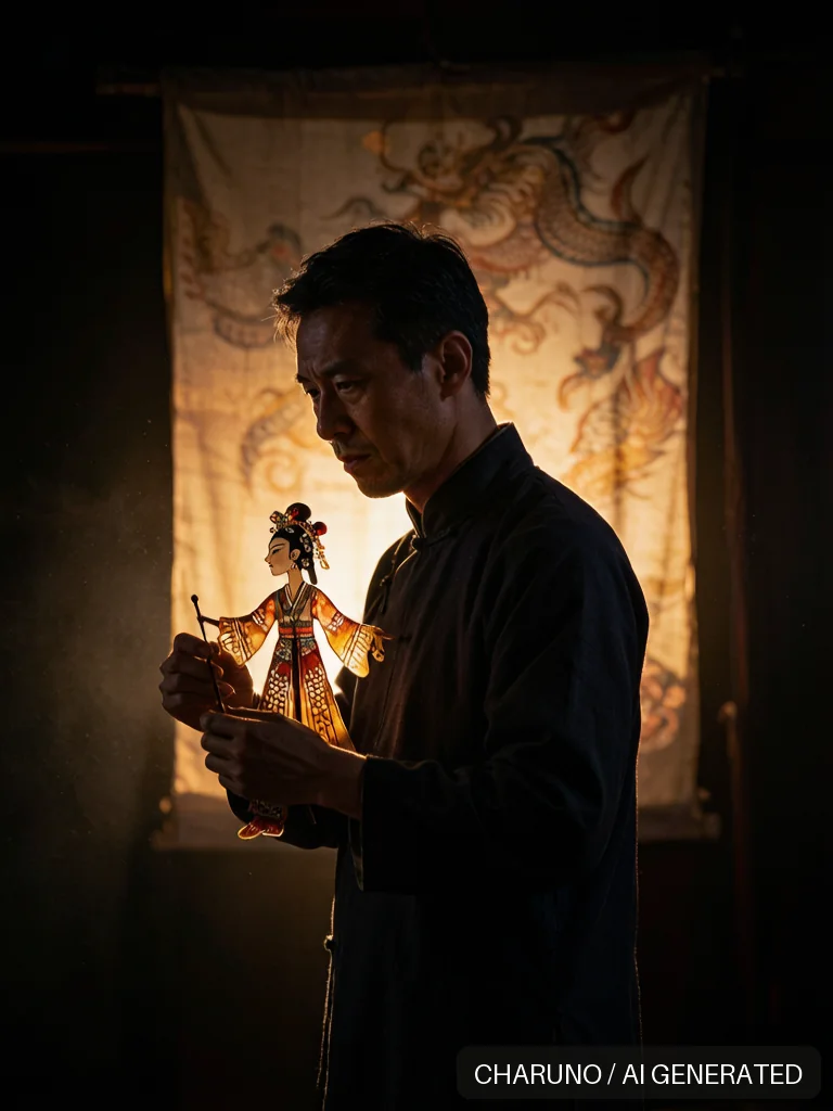 皮影戏艺人 · 图库,第 6 张生成图片
