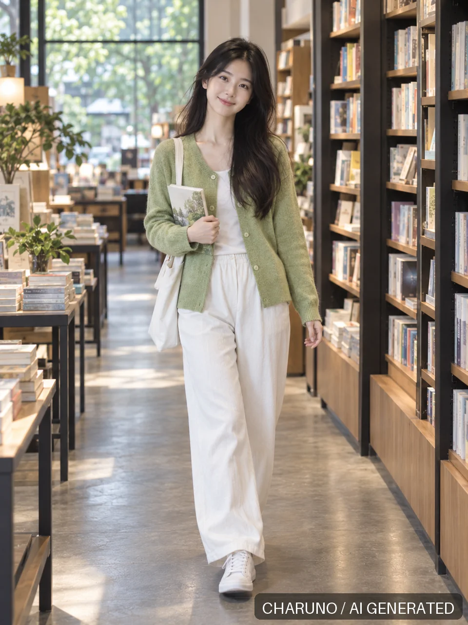 青春靓丽·书店午后，第 2 张生成图片
