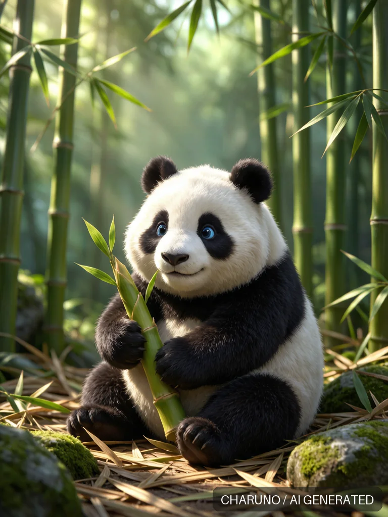 憨态熊猫 · 图库,第 7 张生成图片