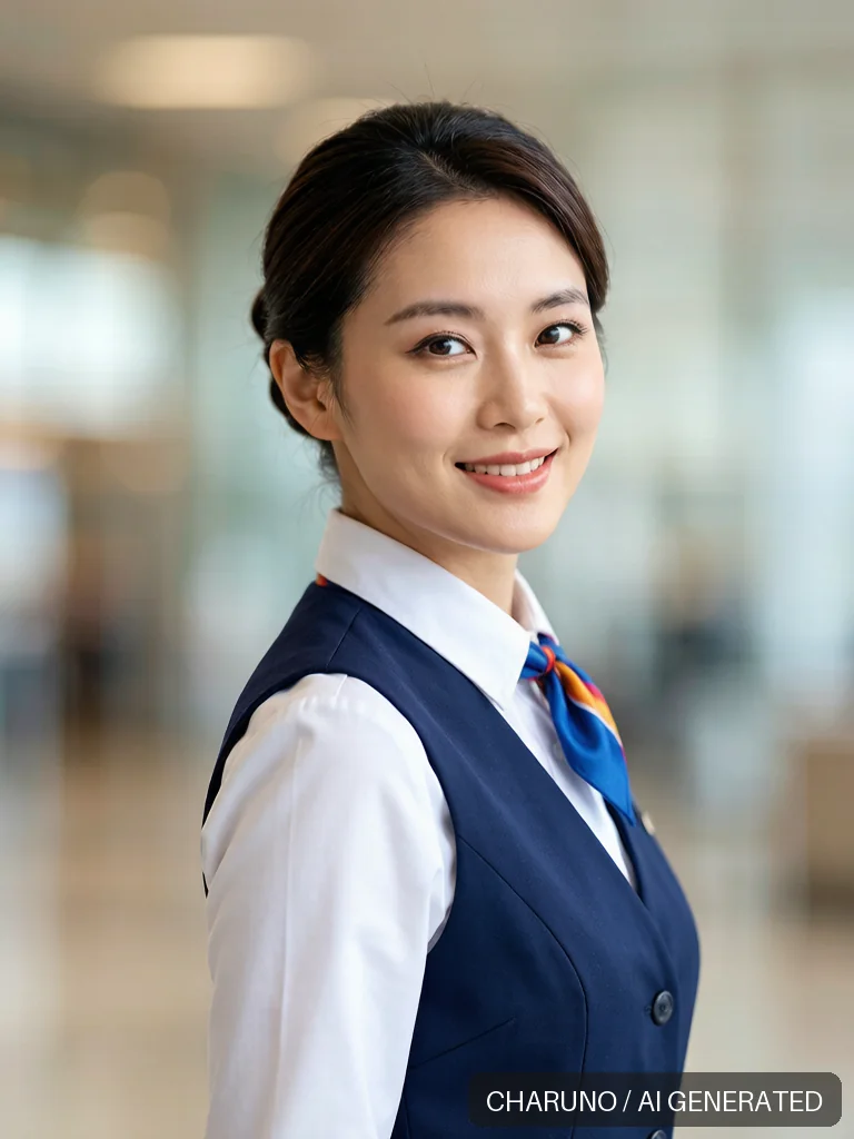亚洲空乘 · 图库,第 7 张生成图片