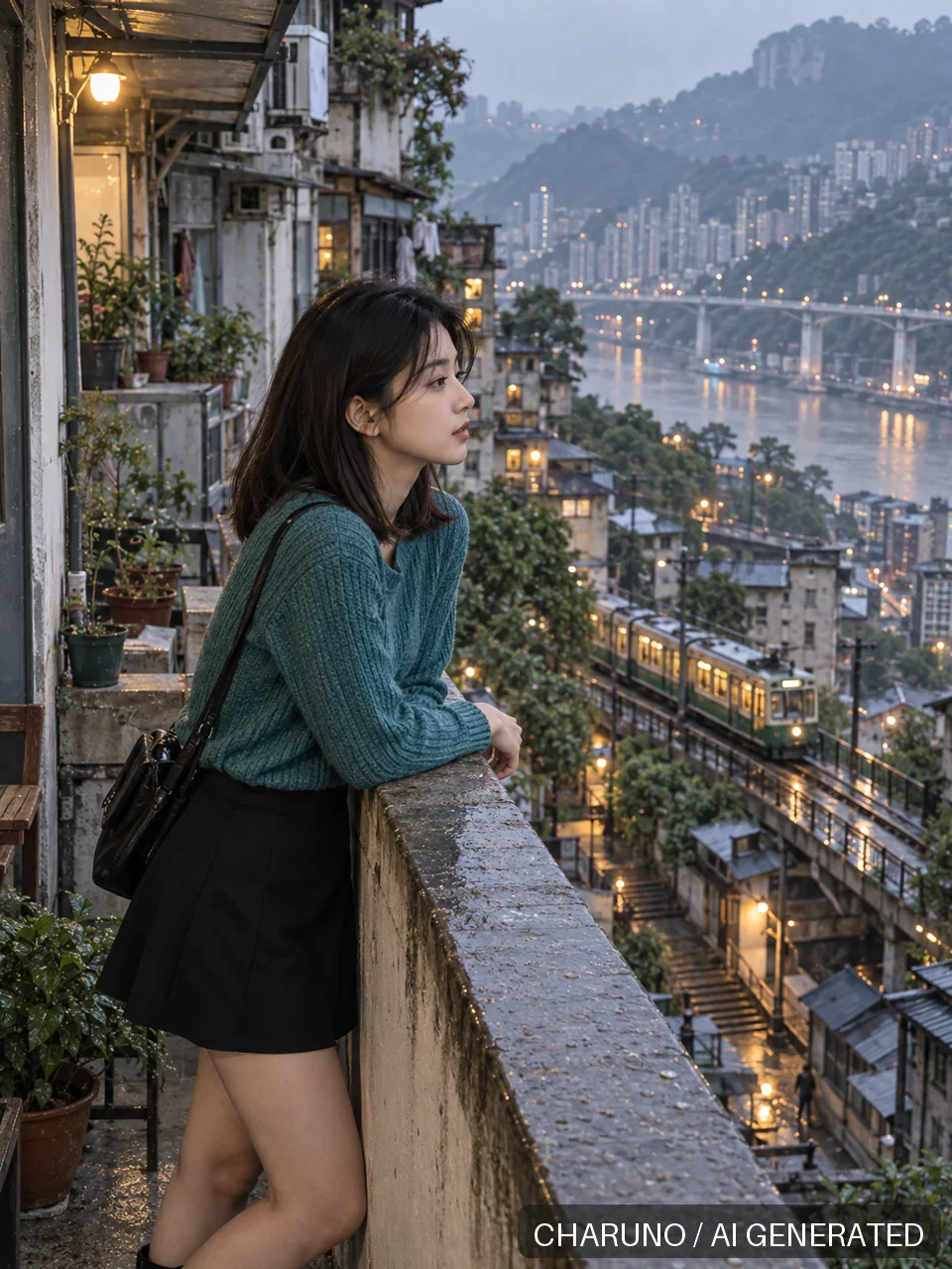 多场景新写真·山城电车旅行，第 7 张生成图片