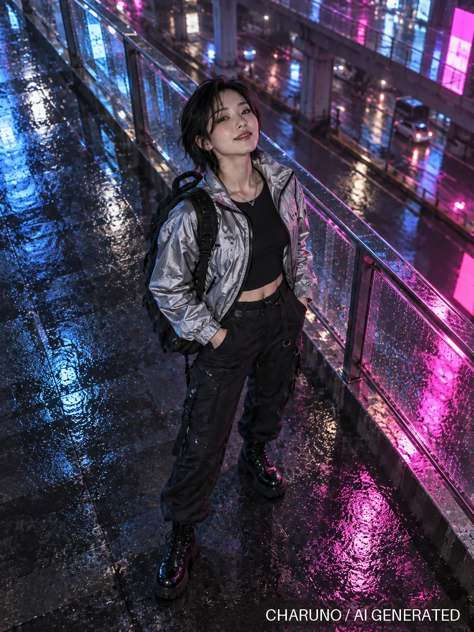 青春多面·霓虹夜景，第 6 张生成图片