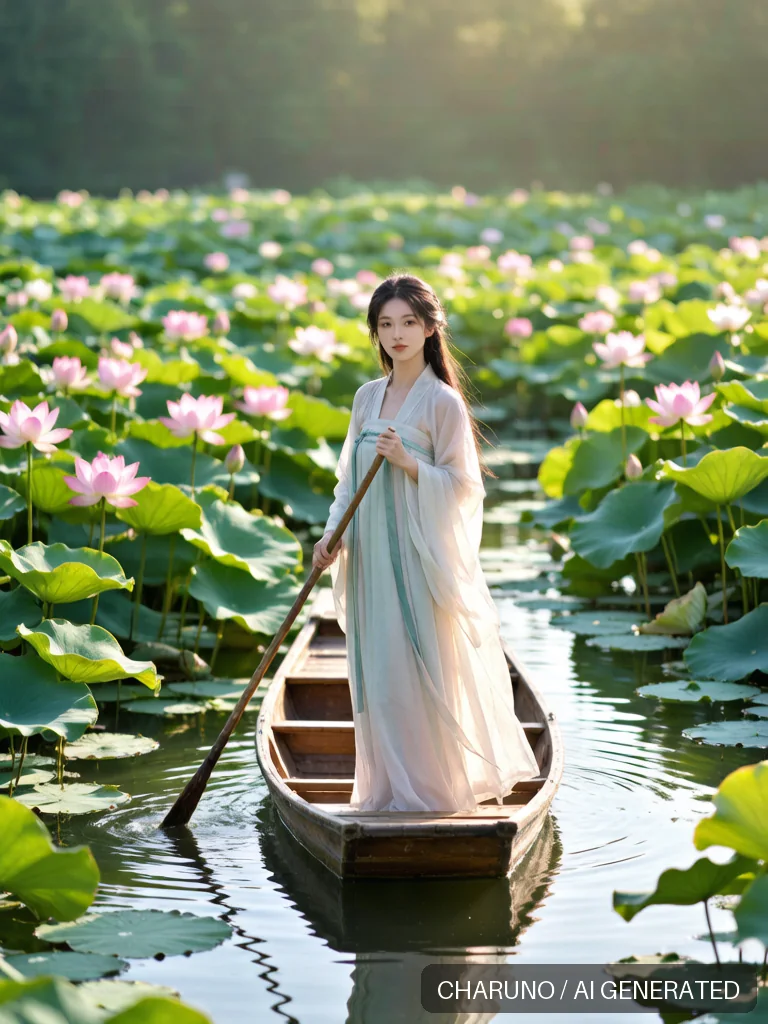 采莲少女 · 图库,第 8 张生成图片