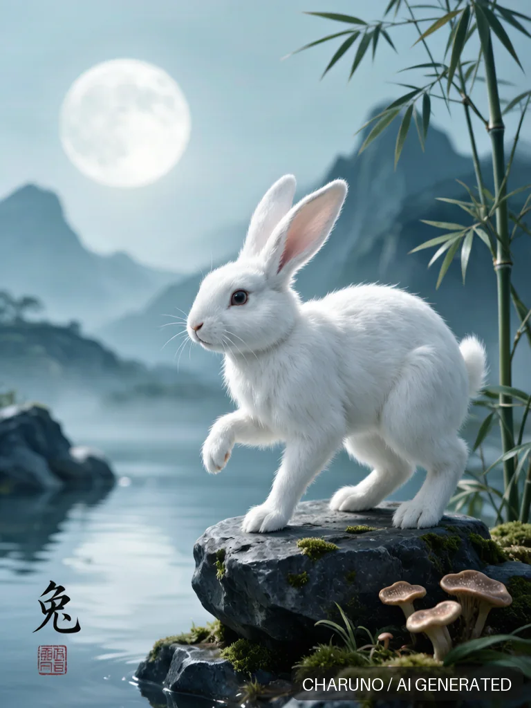 生肖玉兔 · 图库,第 3 张生成图片