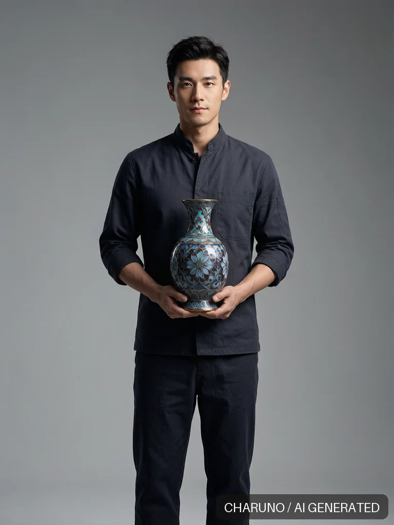 景泰蓝匠人 · 图库,第 1 张生成图片
