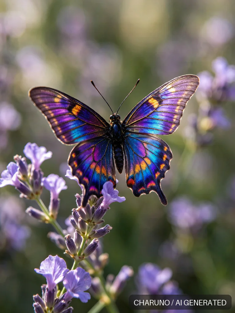 斑斓蝴蝶 · 图库，第 3 张生成图片