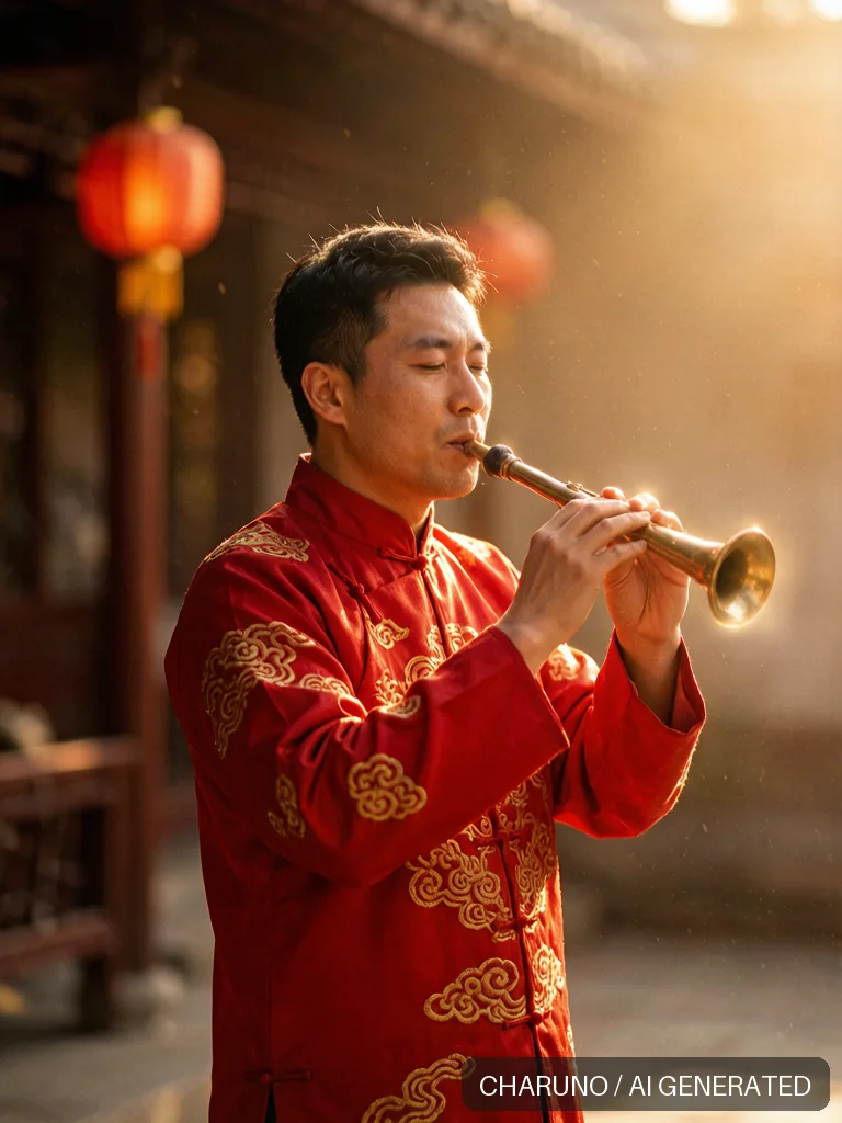 唢呐乐师 · 图库，第 6 张生成图片