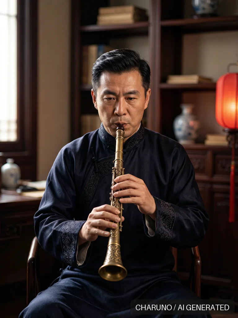 唢呐乐师 · 图库，第 3 张生成图片